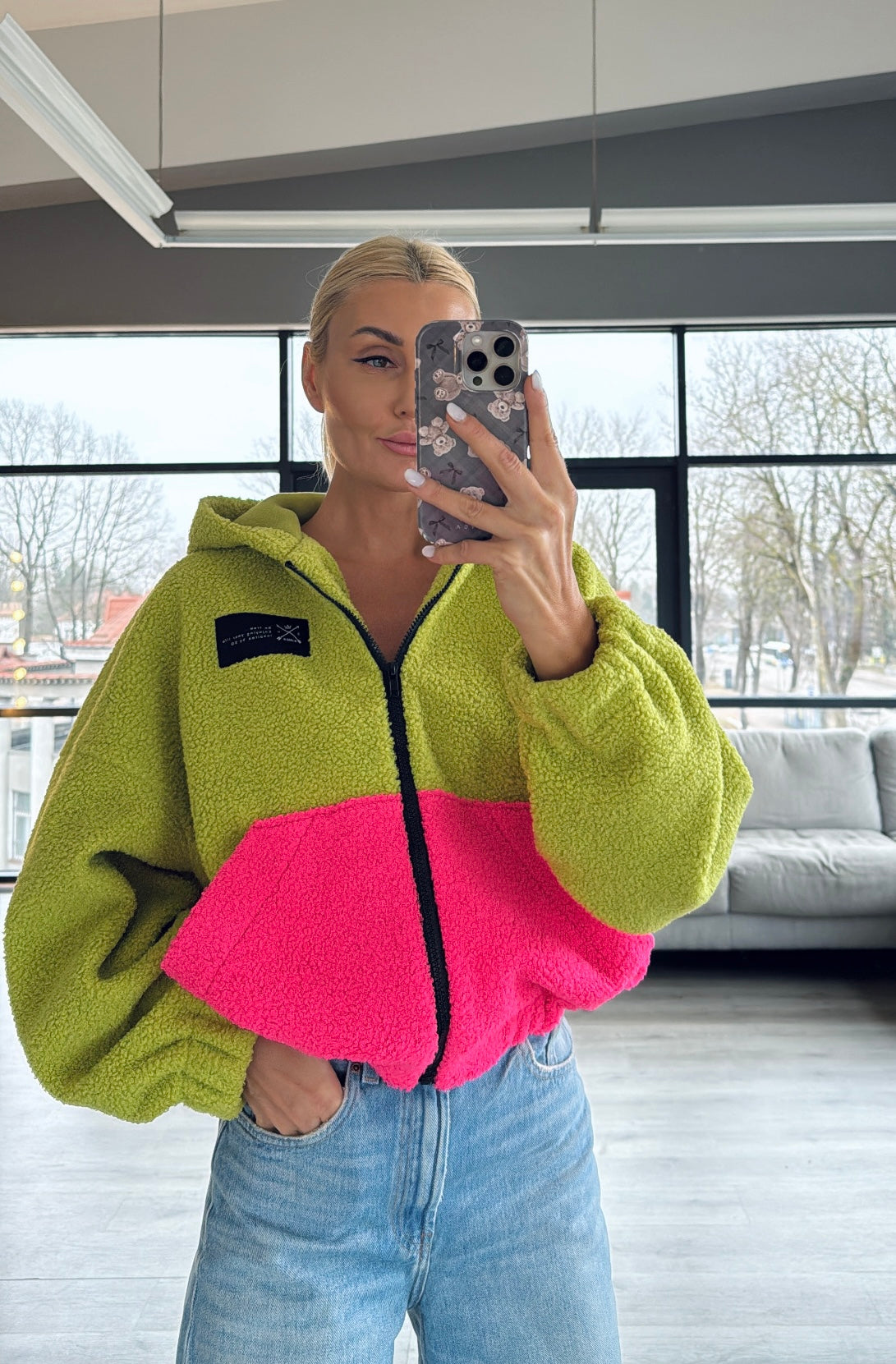 ,,Lime Hot Pink" teddy #SG1982#  Pre-Order