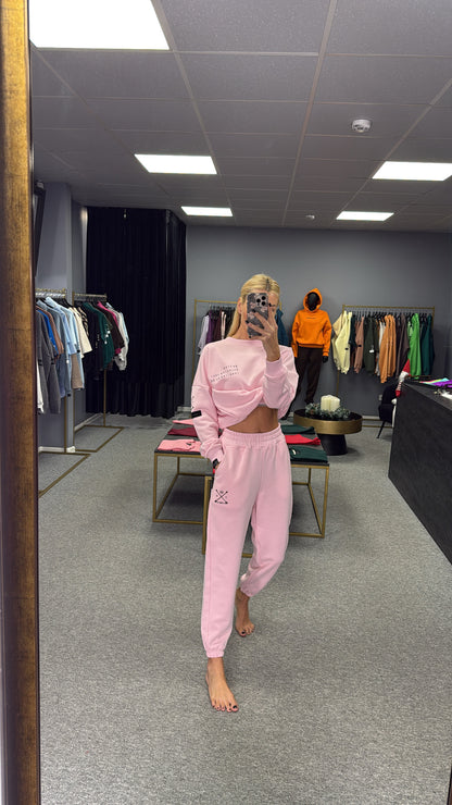 „Baby Pink" kelnės su guma / PREORDER