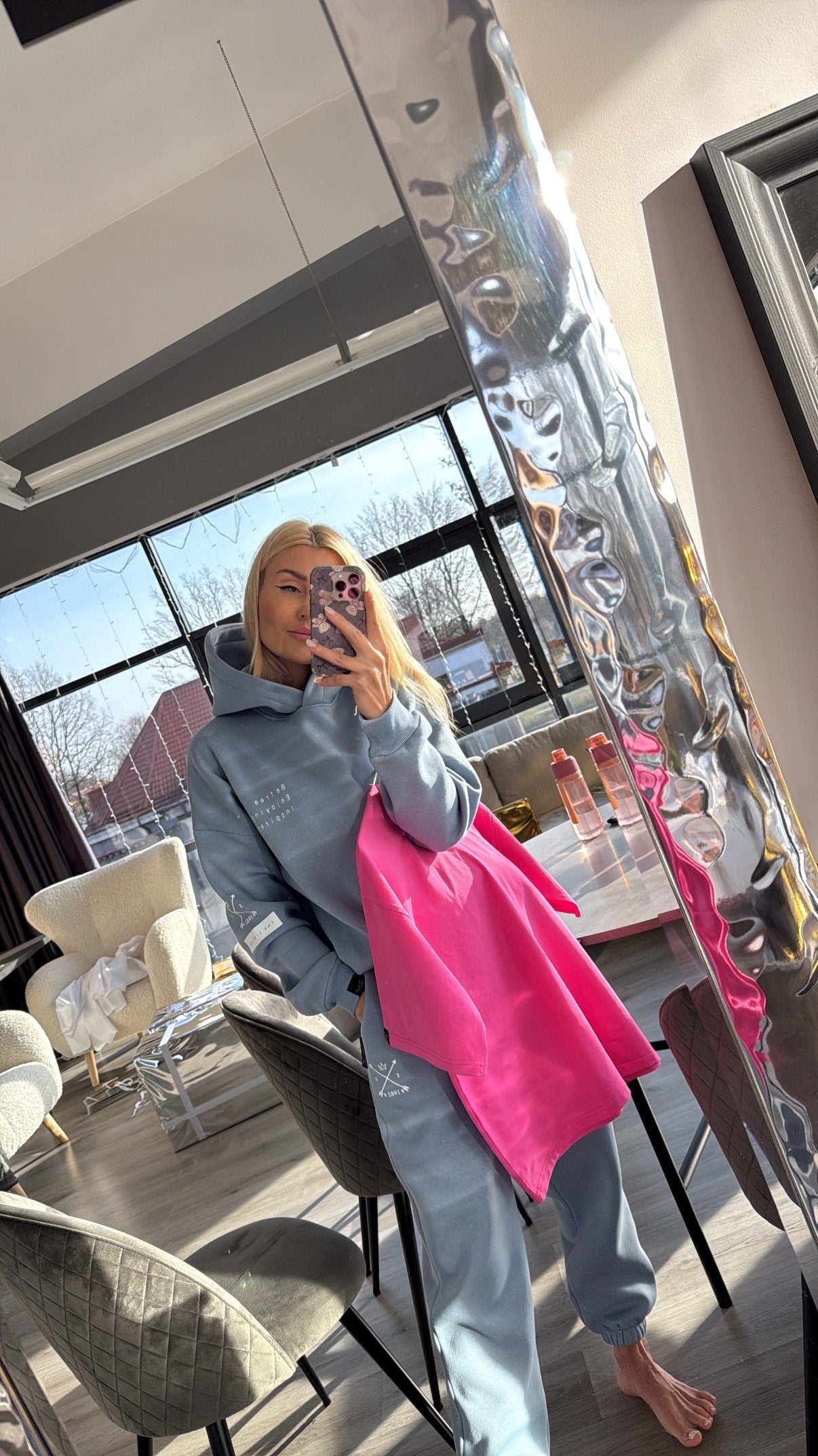 ,,PRADA BLUE" pūkio kelnės