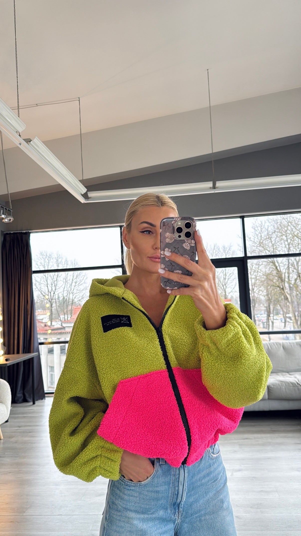 ,,Lime Hot Pink" teddy #SG1982#  Pre-Order