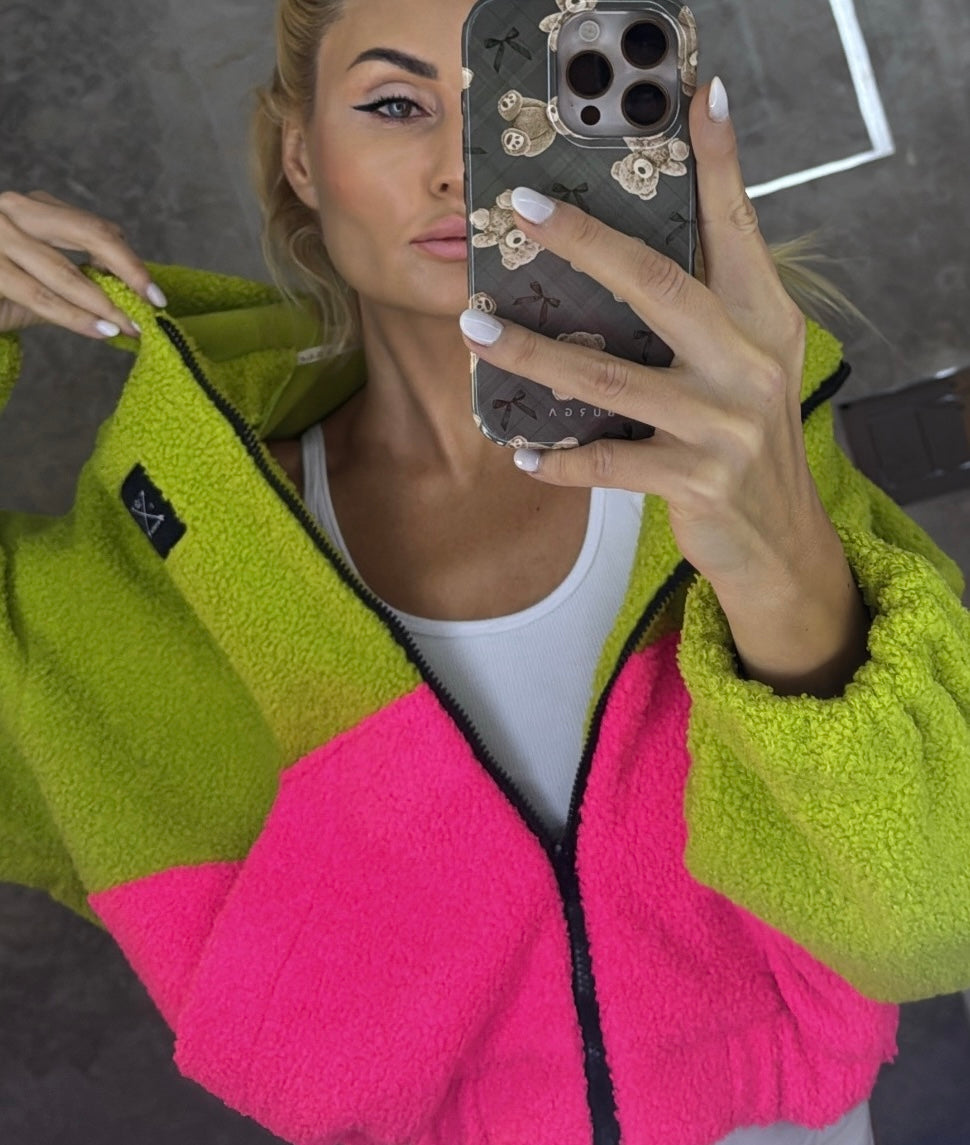 ,,Lime Hot Pink" teddy #SG1982#  Pre-Order