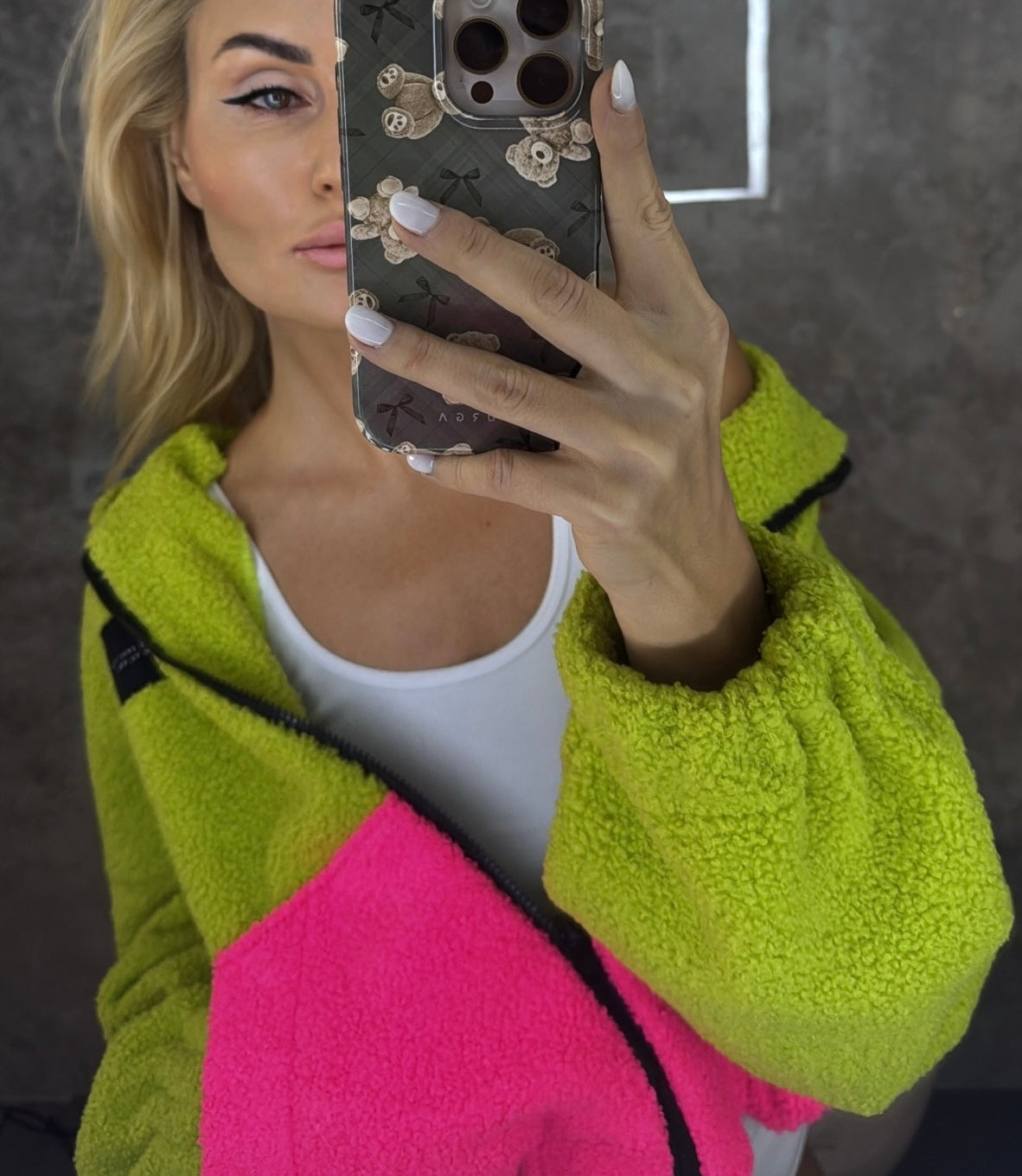 ,,Lime Hot Pink" teddy #SG1982#  Pre-Order