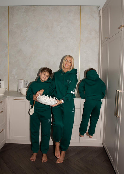 "Benetton green" kostiumėlis VAIKAMS su KAPIŠONU | Su pūkiu | PRE - ORDER