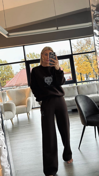 ŠOKOLADO SPALVOS PŪKIO KOMPLEKTAS | PRE - ORDER