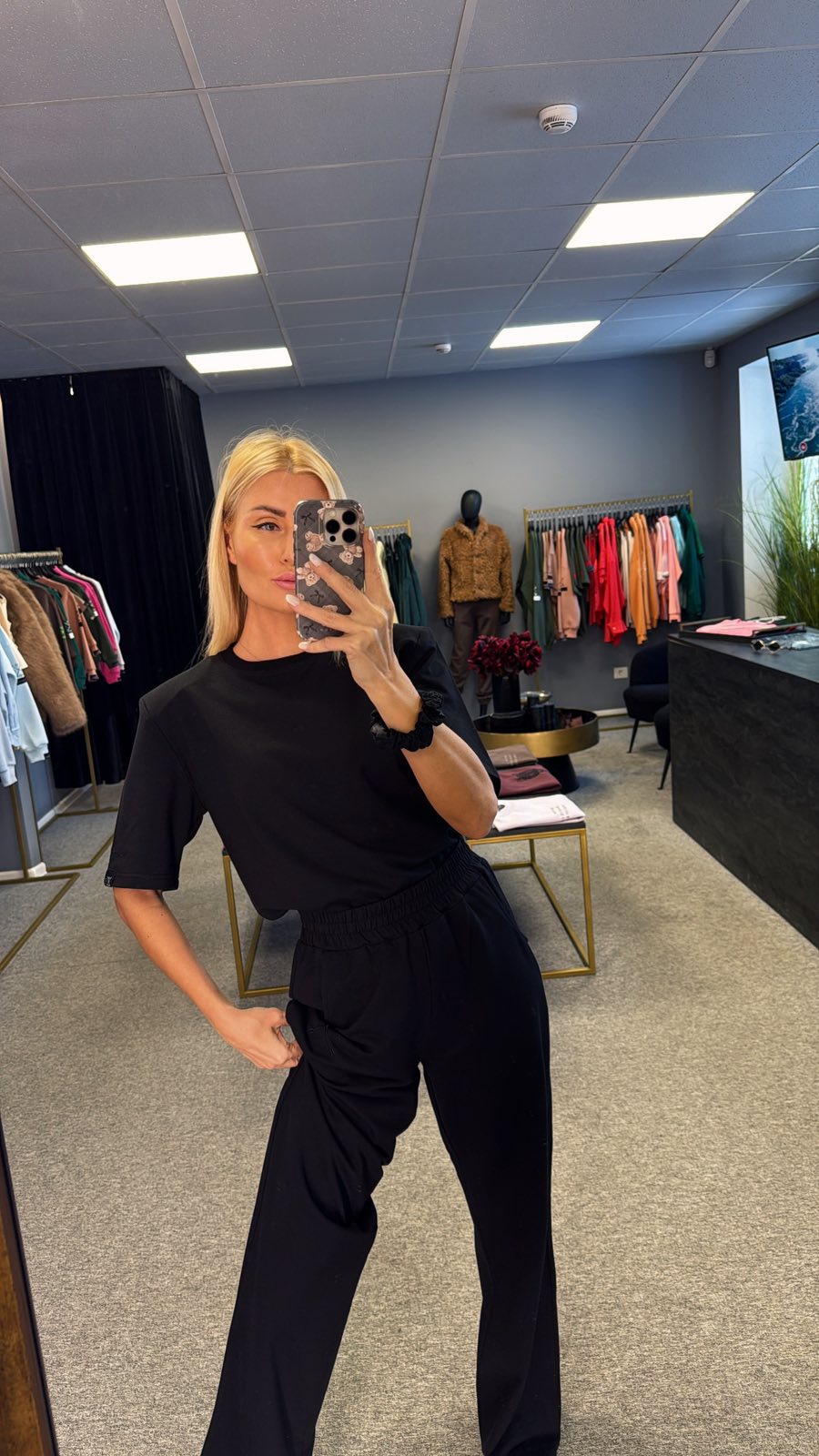 Plačios juodos kelnės ,,SG1982"