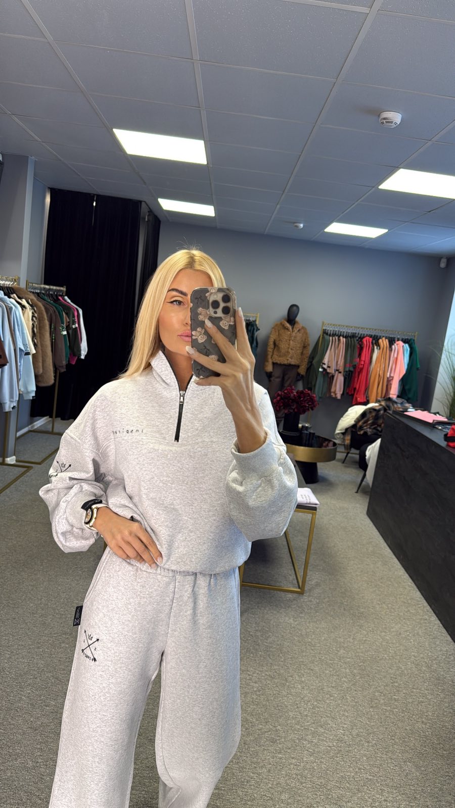 Džemperis su pusiniu užtrauktuku "#SG1982&Melange"