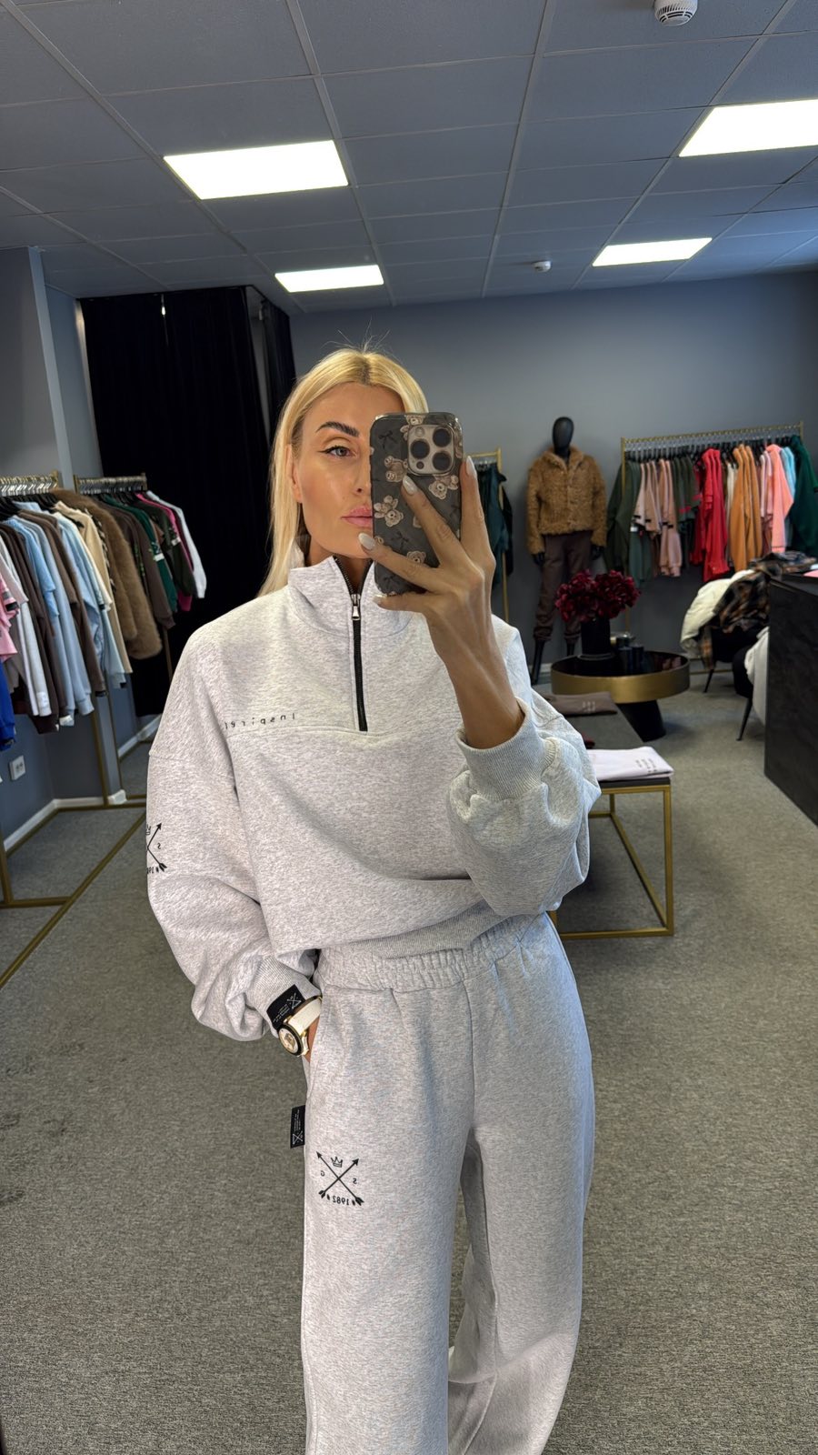 Džemperis su pusiniu užtrauktuku "#SG1982&Melange"