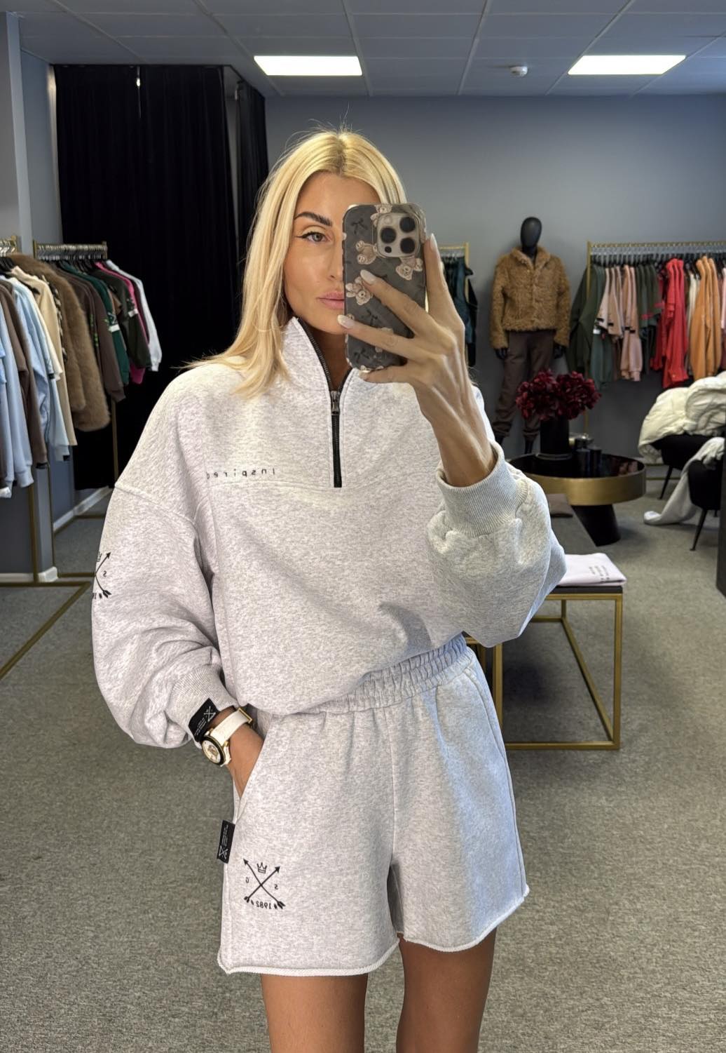 Džemperis su pusiniu užtrauktuku "#SG1982&Melange"