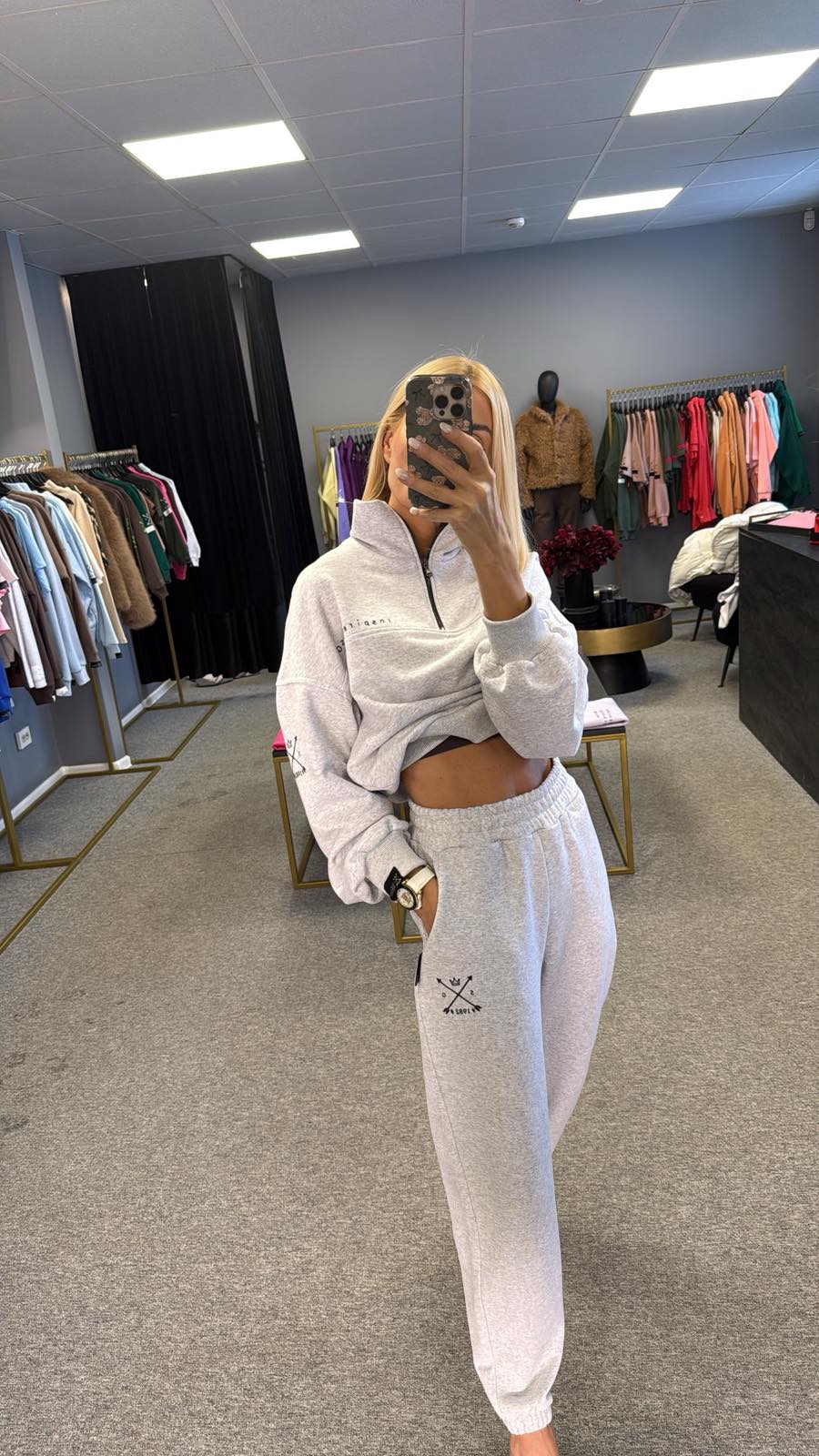 Kelnės su guma"#SG1982&Melange"